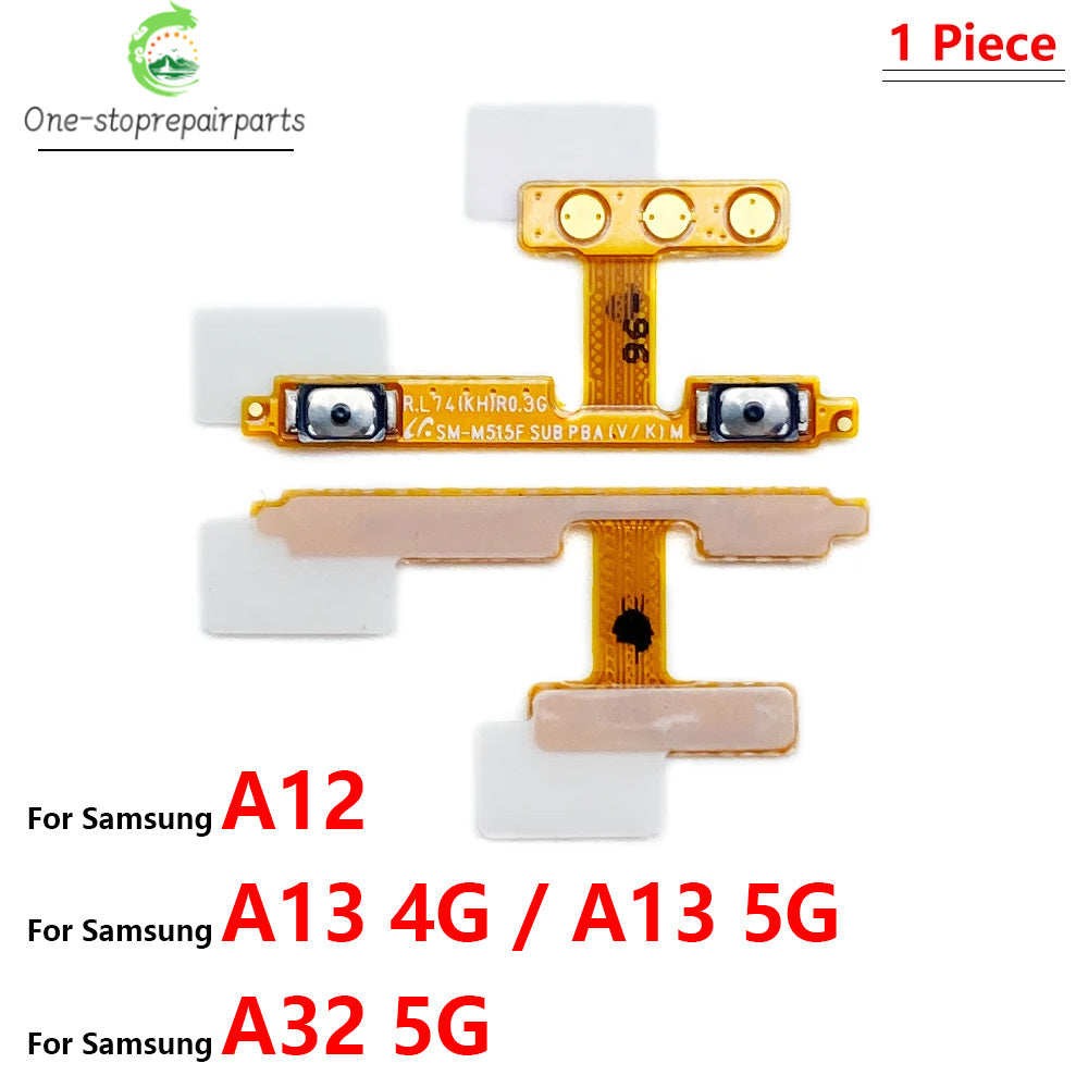 50Pcs, Power On Off Volume Side Button Key Flex Cable For Samsung A02 A02S A22 A32 A52 A72 A03s A03 A04 A04s A33 A53 A73 5G 4G Samsung phone repair parts