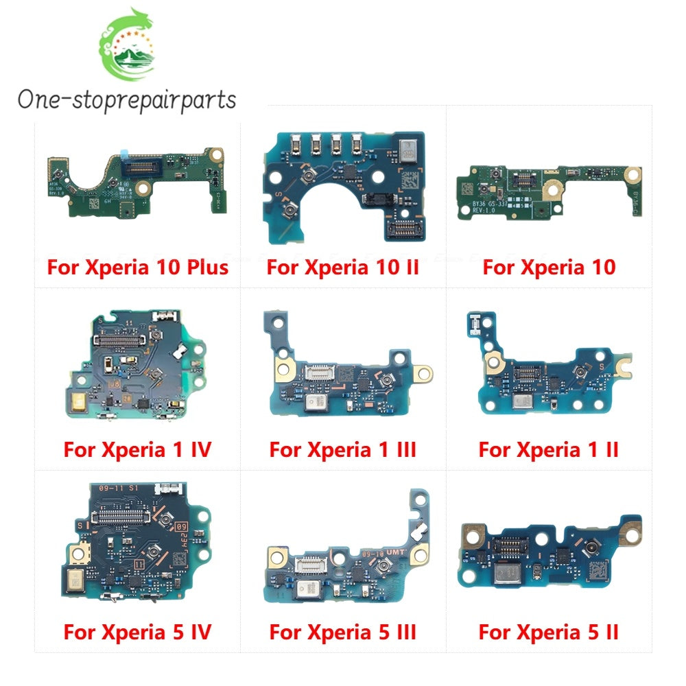Microphone Mic Module Board SIM SD Card Reader Holder Flex Cable Replacement Parts For Sony Xperia 1 5 10 Plus II III IV Sony phone repair parts