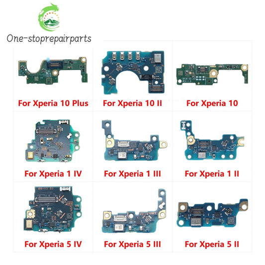 Microphone Mic Module Board SIM SD Card Reader Holder Flex Cable Replacement Parts For Sony Xperia 1 5 10 Plus II III IV Sony phone repair parts