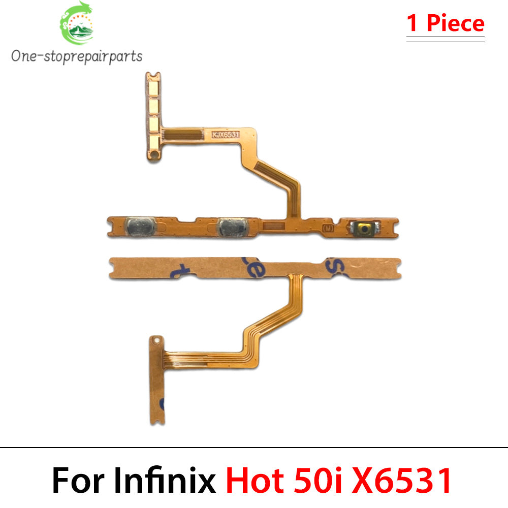 10Pcs, Power Switch On/Off Button Volume Key Button Flex Cable For infinix Hot 10 11 12 12i 20 30 30i 40 40i 50i Play Pro 4G 5G  infinix phone repair parts