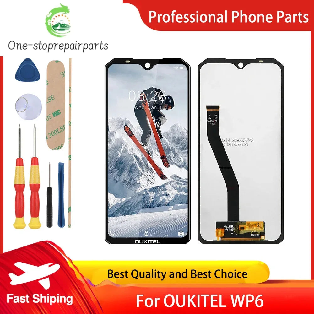 New Original Touch Screen LCD Display For Oukitel WP6 Digitizer Assembly With Frame Replacement Parts+Disassemble Tool Other brand Phone repair parts
