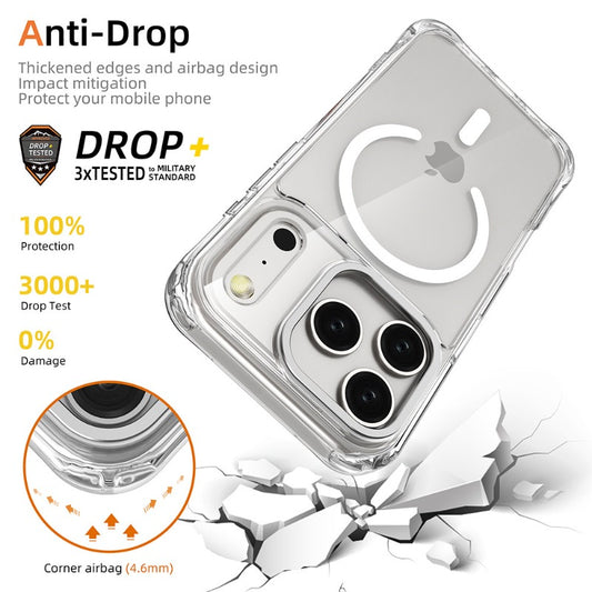 Applicable iPhone 17promax magnetic mobile phone case all-inclusive anti-drop iphone17 transparent mobile phone protective case 17air new case advanced sense magsafe magnetic case super anti-drop Phone accessories