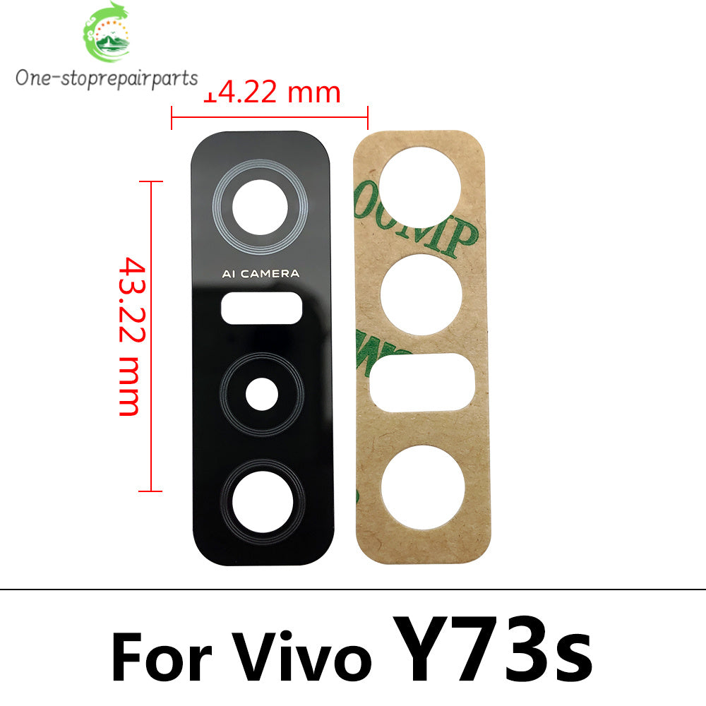 10Pcs/Lot, Back Rear Camera Glass Lens With Adhesive For Vivo IQOO 3 U3 Z1 S7 S9 S9e V17 X21 X50 Y9S Y20 Y31 Y51 Y51S Y73S Y93S Vivo phone repair parts