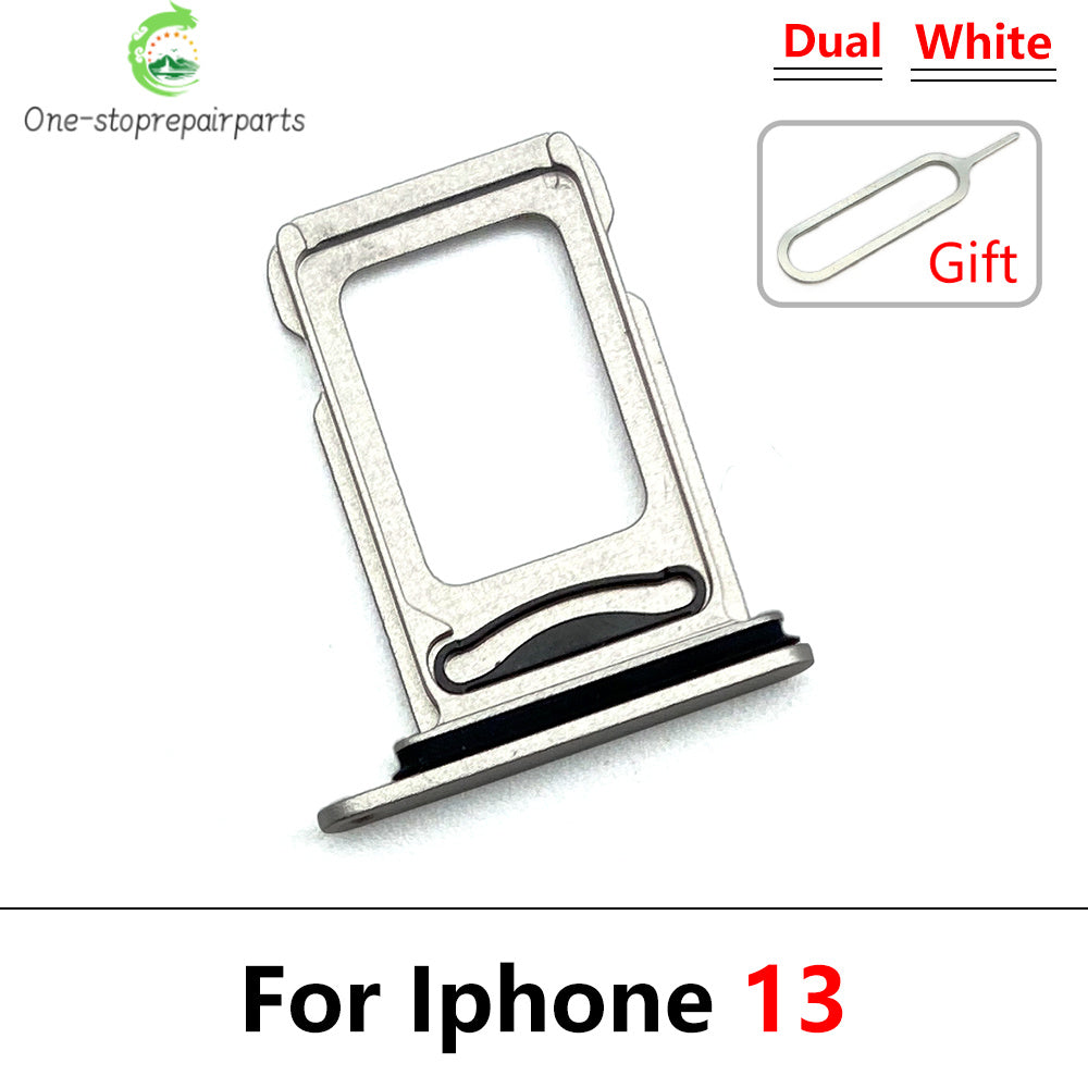 10Pcs New For iPhone 13 Pro 13Pro Max Mini Dual SIM Card Tray Slot Holder Adapter Accessories iPhone phone repair parts