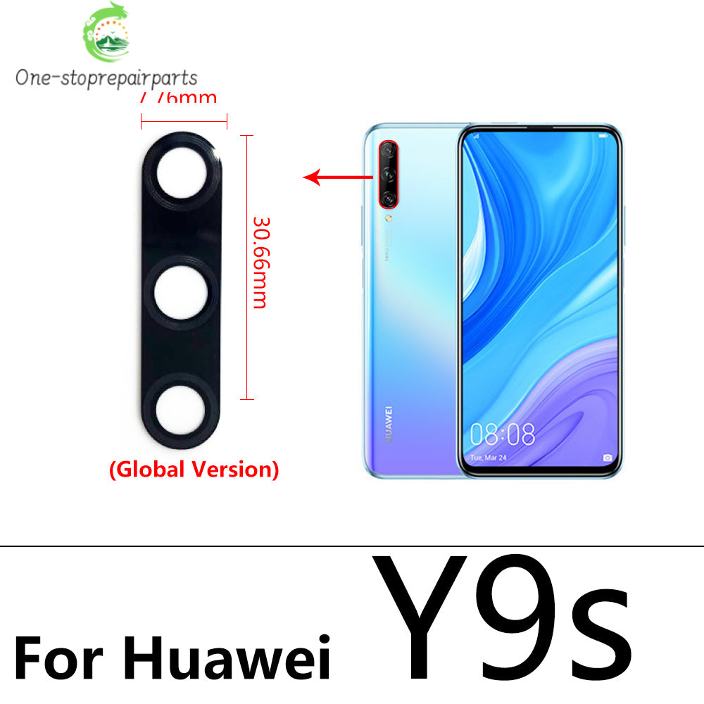 10Pcs, Rear Back Camera Glass Lens For Huawei Y9S Y9A Y8S Y8P Y6P Y7P Y7A Y6s Y5P 2020 Y9 Prime 2019 With Adhesive Huawei phone repair parts