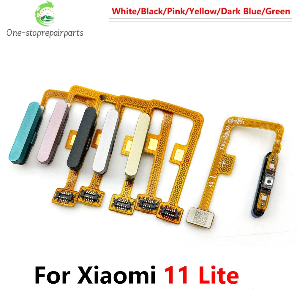New  For Xiaomi Mi 10T 11T Pro / Mi 11 Lite Fingerprint Sensor Home Return Key Menu Button Flex Cable Replacement Parts  Xiaomi  Xiao mi phone repair parts