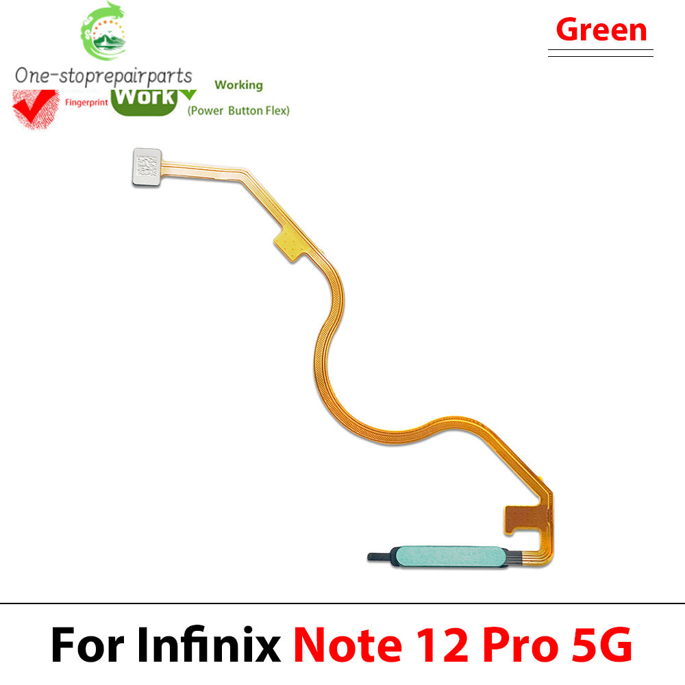 Fingerprint Home Button Fingerprint Menu Return Key Recognition Sensor Flex Cable For infinix Note 10 12 Pro 4G 5G  infinix phone repair parts