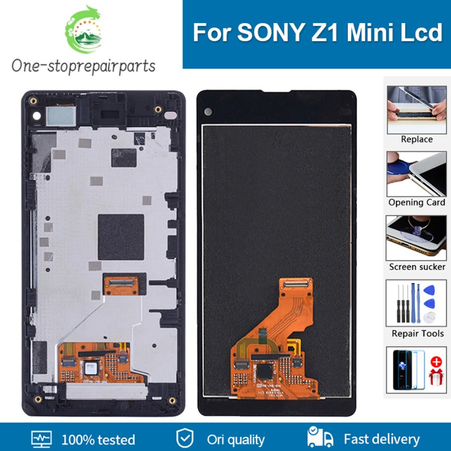 4.3" lcd For SONY Xperia Z1 Mini Z1 Compact D5503 LCD Display Touch Screen With Frame Digitizer Panel Assembly Replacement Parts Sony phone repair parts