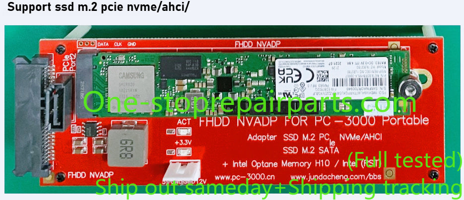 FHDD NVADP Adapter support PC-3000 Portable PRO/PC-3000 Portable3 support SSD M.2 PCIE NVME/AHCI/ PCle NVMe/AHCH Apple Macbook SSD M.2 SATA Optane SSD Intel Optane Memory H10/Intel(RST) repair tools