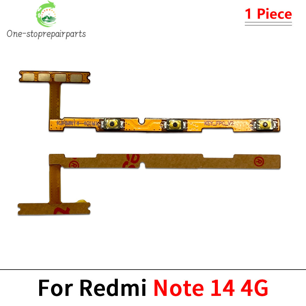 Power On Off Volume Side Button Key Flex Cable For Xiaomi Redmi Note 12 13 14 Pro Plus 4G 5G  Xiaomi  Xiao mi phone repair parts