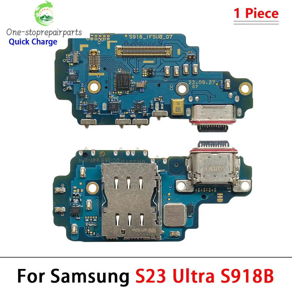 USB Charging Board Port Dock Charger Connector Microphone Flex Cable For Samsung S22 S23 Plus Ultra 5G S908B S901B S906B 5G Samsung phone repair parts