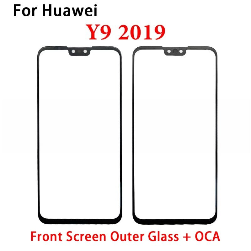 Screen Front Outer Glass+OCA For Huawei Y6P Y7A Y7P Y8P Y8s Y9A Y9s Y9 Prime 2019 P30 P40 Lite E 5G Screen Touch Panel Glass Huawei phone repair parts