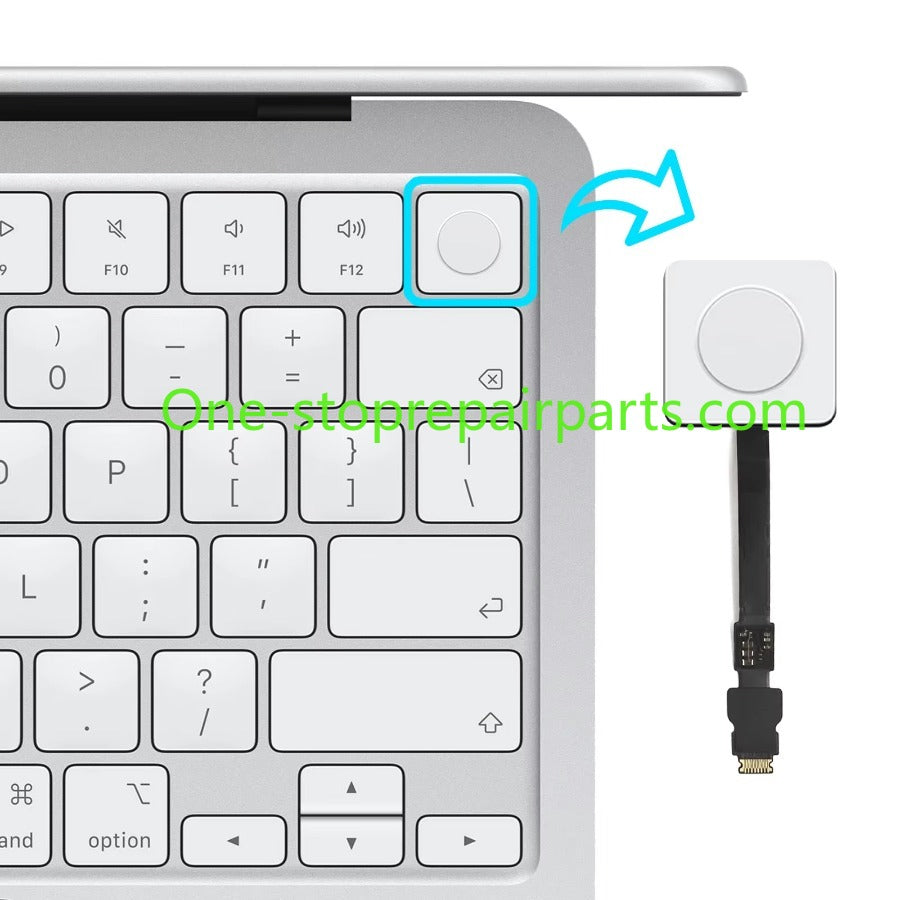 Laptop A3404 Power on/off Button Touch ID Fingerprint Board w/ Flex Cable for Macbook Neo 13" A18 Pro Silver Citrus Indigo Blush Macbook repair parts