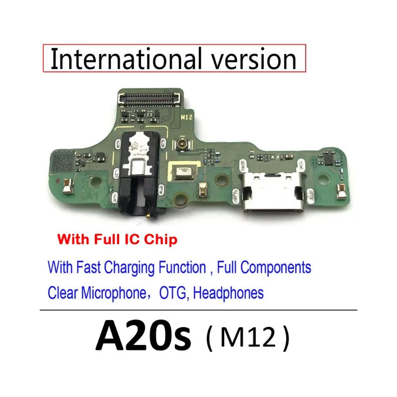 10Pcs USB Charger Charging Port Dock Connector Board Flex Cable For Samsung A10S A20S A30S A50S A21s A12 A02s A03s A03 Core Samsung phone repair parts