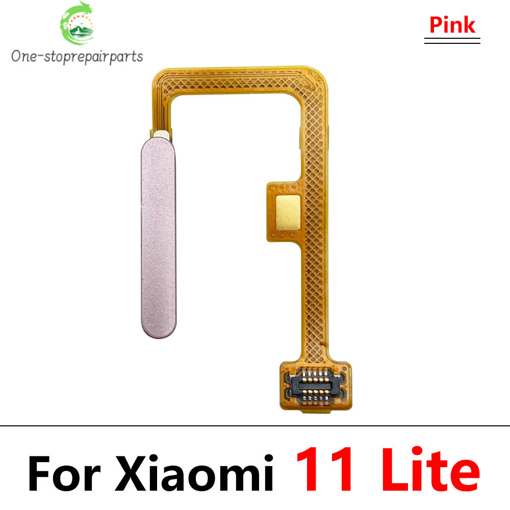 10Pcs/Lot,  Home Button FingerPrint Sensor Flex Cable Ribbon For Xiaomi Mi 11 Mi11 Lite Replacement Parts Xiaomi  Xiao mi phone repair parts