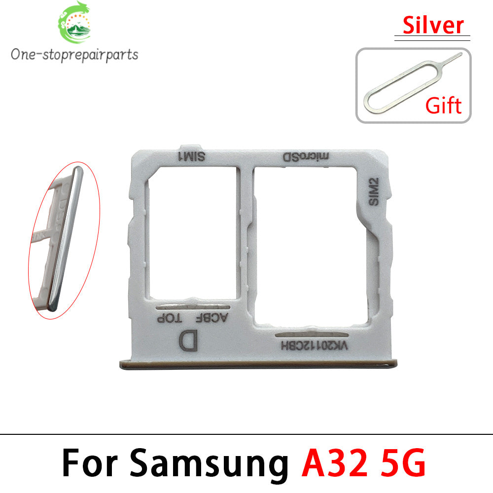 SIM Card Tray Slot Holder Adapter Accessories For Samsung A22 A32 4G 5G Replacement Spare Parts Samsung phone repair parts