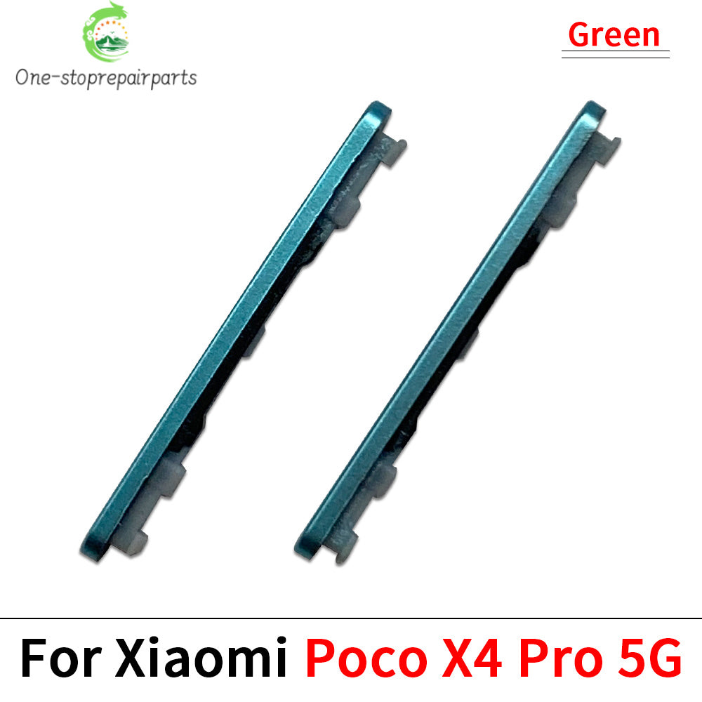 10Pcs/Lot, Side Keys Key Power and Volume Buttons For Xiaomi Poco X4 X5 X6 Pro 5G Replacement Parts  Xiaomi  Xiao mi phone repair parts