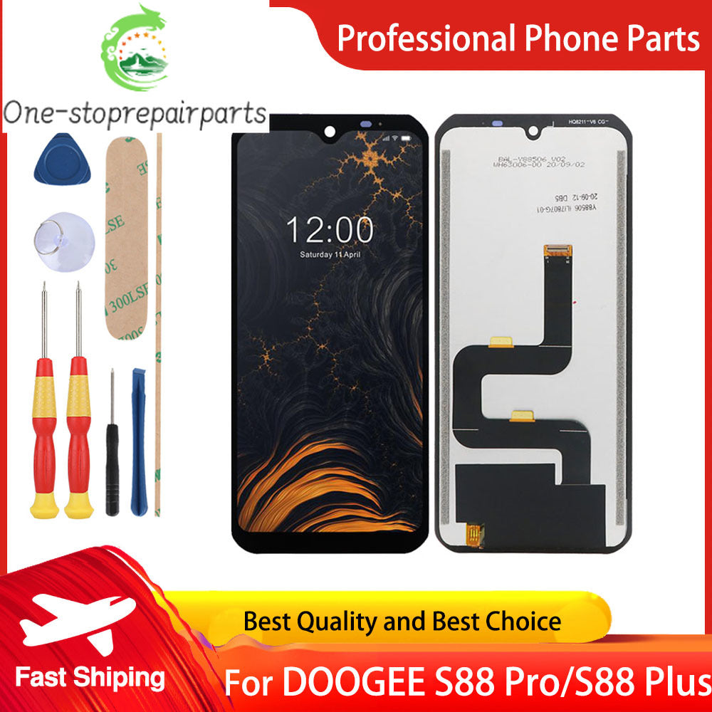New Original Touch Screen Display LCD Screen For DOOGEE S88 Pro DOOGEE S88 Plus LCD Replacement Parts + Disassemble Tool Doogee phone repair parts