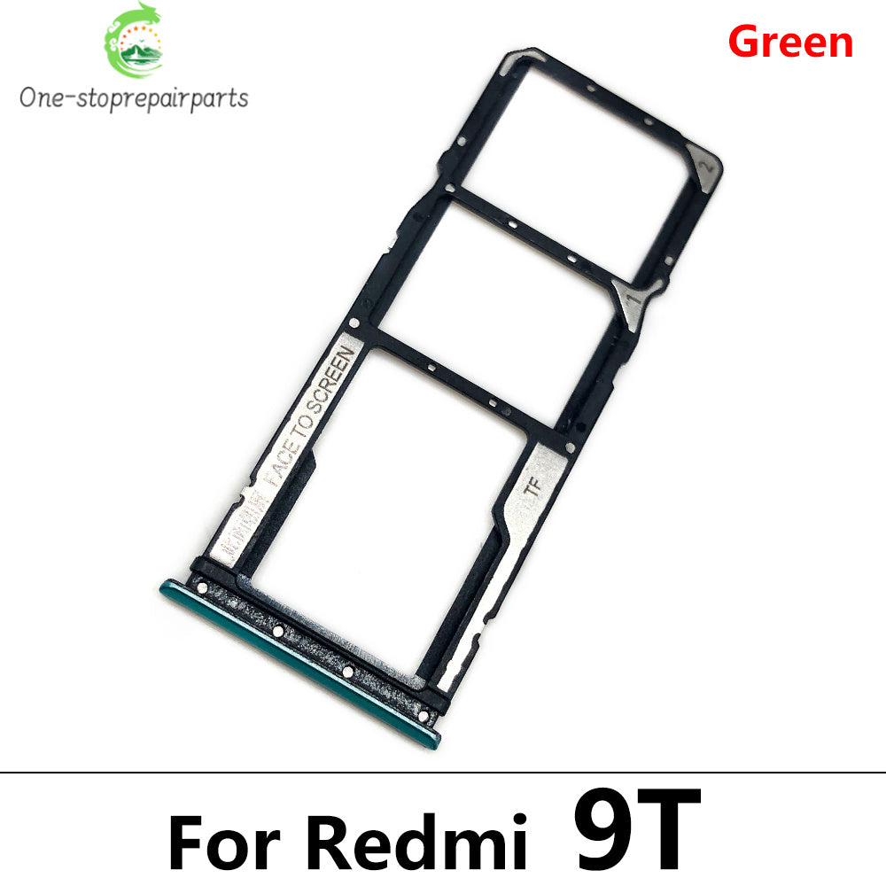 10Pcs/Lot, SIM Card Tray Slot Holder For Xiaomi Redmi 9 9A 9C 9T Replacement Parts Black Blue Green Yellow Orange  Xiaomi  Xiao mi phone repair parts