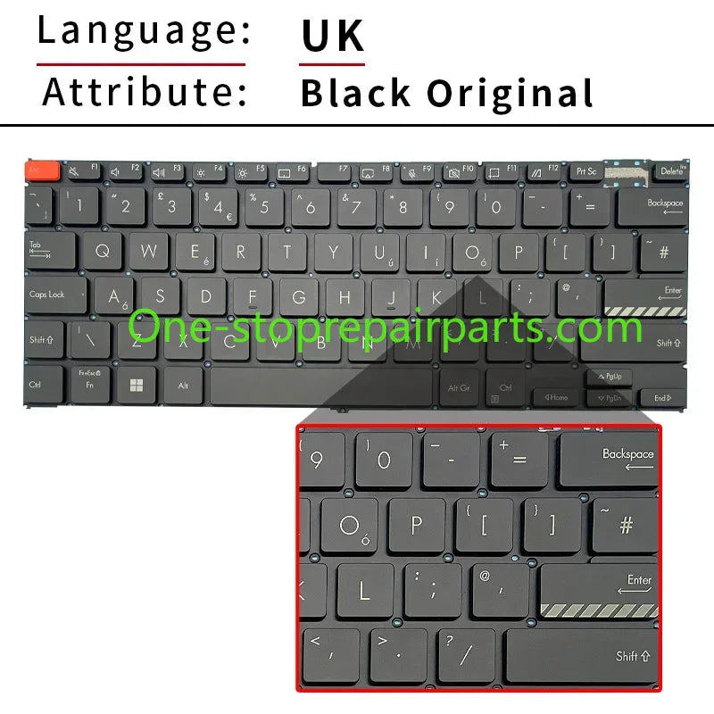 New US/RU/UK Russian Keyboard For ASUS Vivobook S14 Pro14 M3402 X3402 K3402 K3402Z K3402ZA  ASUS laptop repair parts