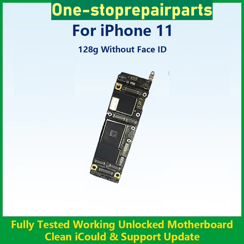 Fully Tested Authentic Motherboard For iPhone 11 Pro Max 64g/256g Unlocked Mainboard With Face ID Cleaned iCloud Fast Shipping iPhone phone repair parts