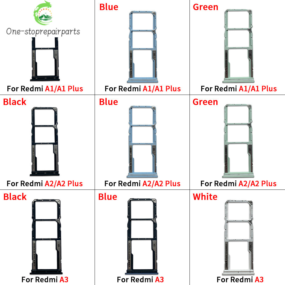 10Pcs/Lot, SIM Card Tray Slot Holder Adapter Accessories For Redmi A1 A2 A3 Plus Redmi phone repair parts