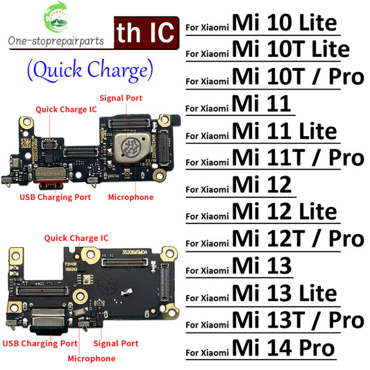 New USB Charging Port Dock Charger Plug Connector Board Flex Cable For Xiaomi Mi 10 10T 11 11T 12 12T 13 13T 14 Pro Lite  Xiaomi  Xiao mi phone repair parts