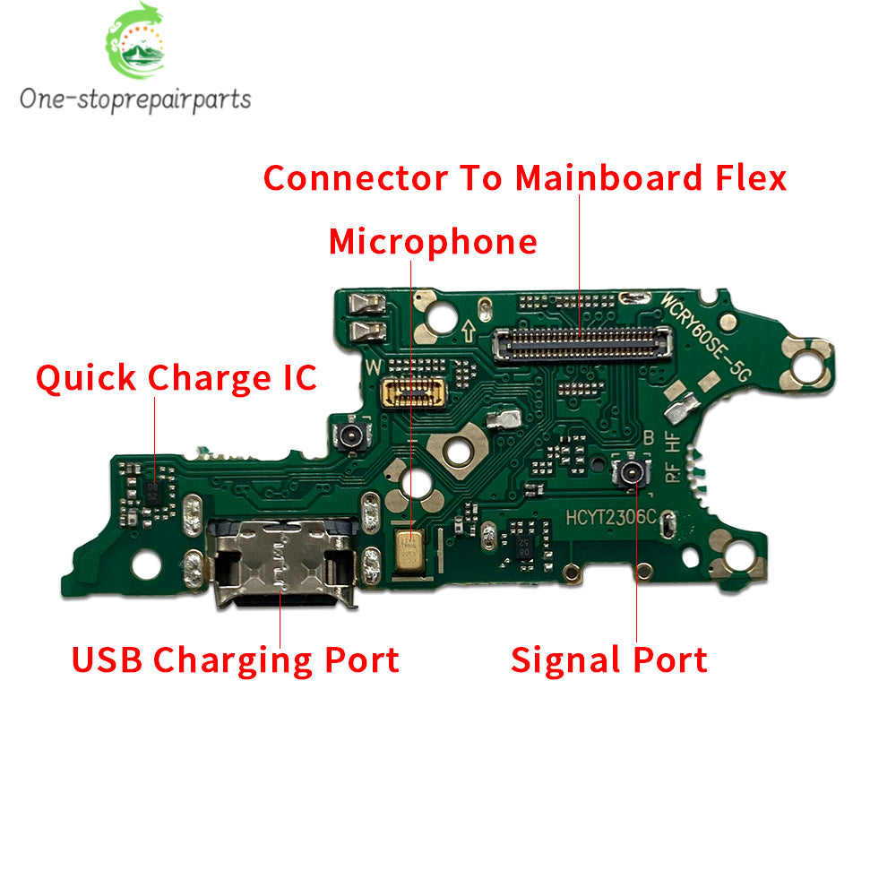 10Pcs. Dock Connector USB Charger Charging Port Flex Cable For Huawei Honor 50 60 Pro Se Lite Huawei phone repair parts