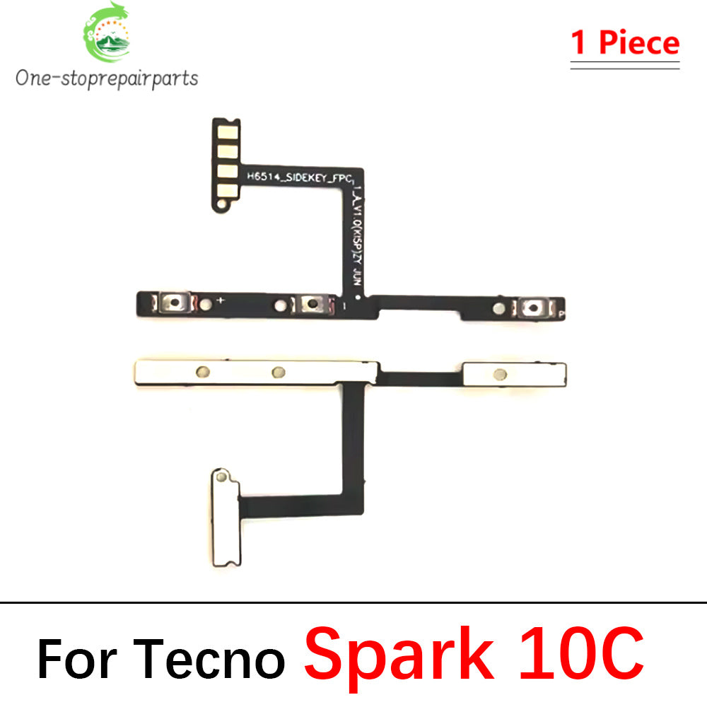 Power on off Volume Key Button Flex Cable For Infinix Tecno Spark 7 8 8C 10 10C 20 20C 30C Pro Go 2020 2022 2023 2024  infinix phone repair parts