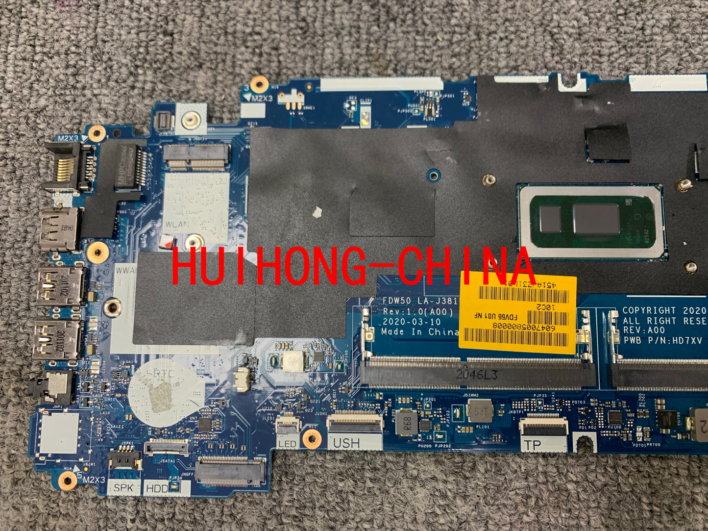 DELL 5510 3550 main board I5-10310U CPU LA-J381P main board
