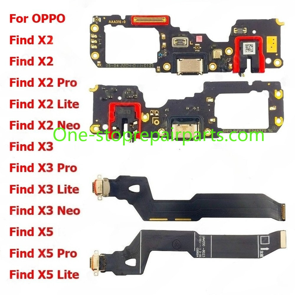 Charge Board For OPPO Find X5 Pro X3 Lite X2 Neo X 5G Charging Port Plate Ribbon Socket Usb Connector Phone Parts Flex Cables Oppo phone repair parts