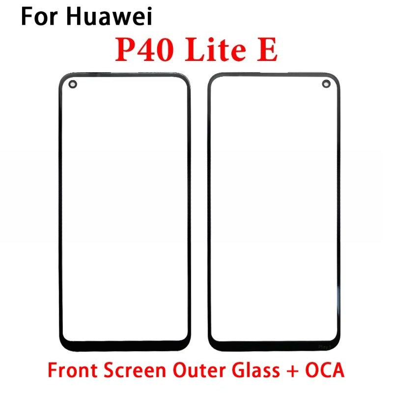 Screen Front Outer Glass+OCA For Huawei Y6P Y7A Y7P Y8P Y8s Y9A Y9s Y9 Prime 2019 P30 P40 Lite E 5G Screen Touch Panel Glass Huawei phone repair parts