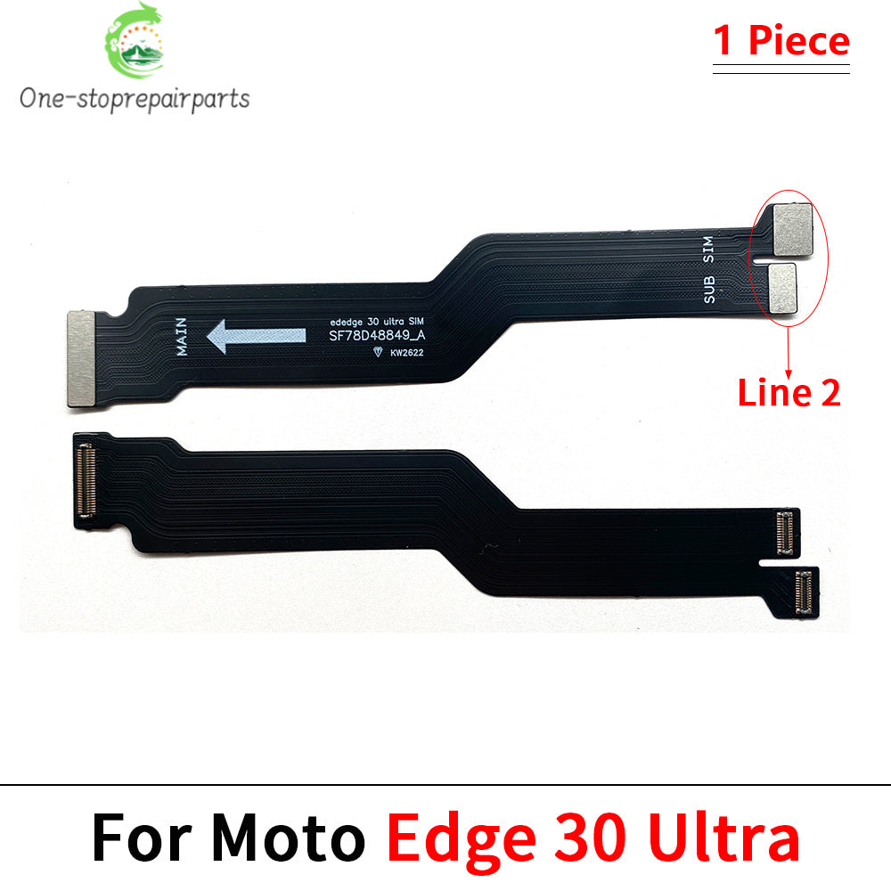 For Motorola Moto Edge 20 30 40 X30 Pro Neo Fusion Lite Ultra Plus Sim Card Reader Holder Connector Main Mainboard Flex Cable Motorola phone repair parts