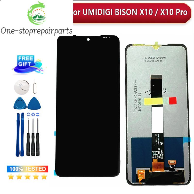 6.53" Original For UMIDIGI Bison X10 X20 LCD Display + Touch Screen Replacement Tested Well For Umidigi Bison X10 Pro LCD + Glue Other brand Phone repair parts