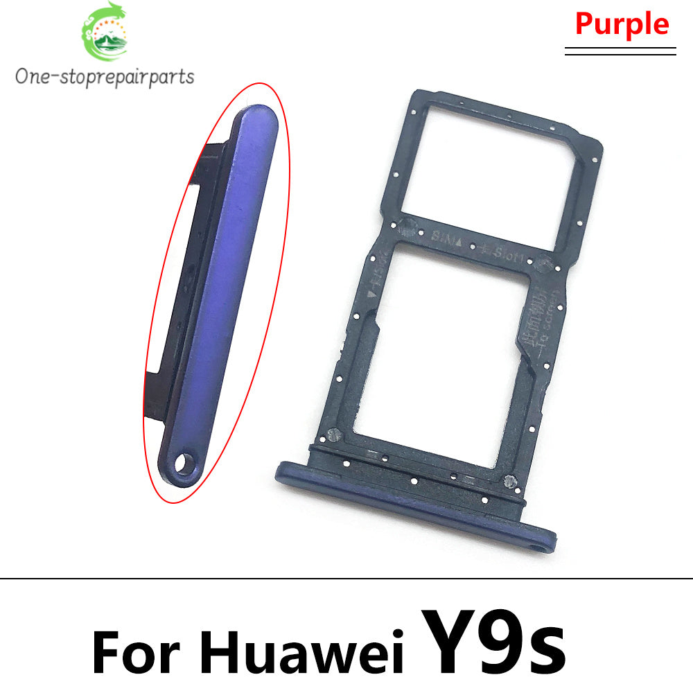 New For Huawei Y6S Y7A Y9S Micro Nano SIM Card Holder Tray Slot Holder Adapter Socket Huawei phone repair parts