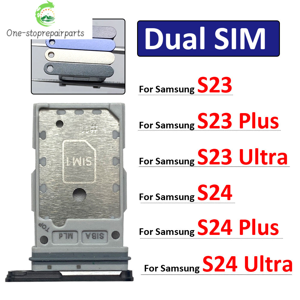New For Samsung S23 S24 Plus Ultra 5G Dual SIM Card Slot SD Card Tray Holder Adapter