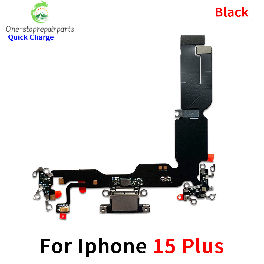 10Pcs, New For iPhone 15 Pro 15Pro Max Plus USB Charging Port Dock Charger Plug Connector Board Flex Cable iPhone phone repair parts