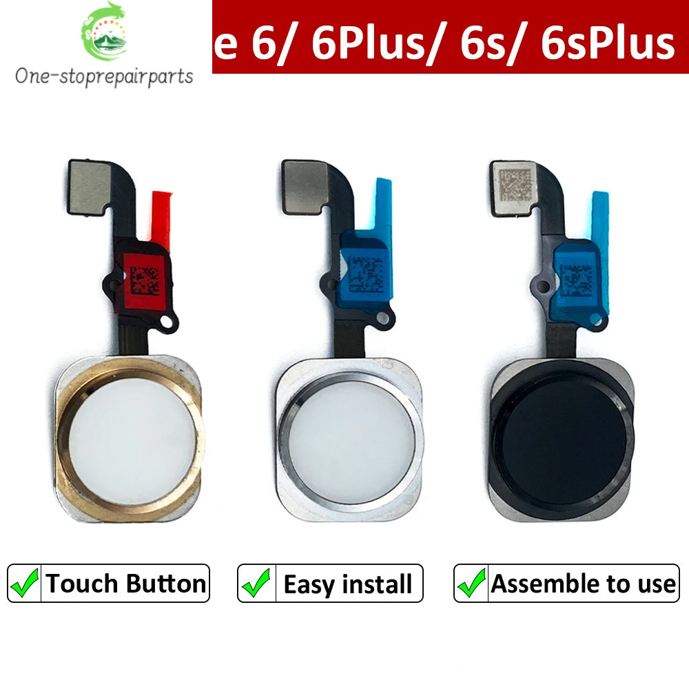 Home Button For iPhone 6 6P 6s Plus Menu HomeButton Key With Flex Cable Replacement Parts iPhone phone repair parts