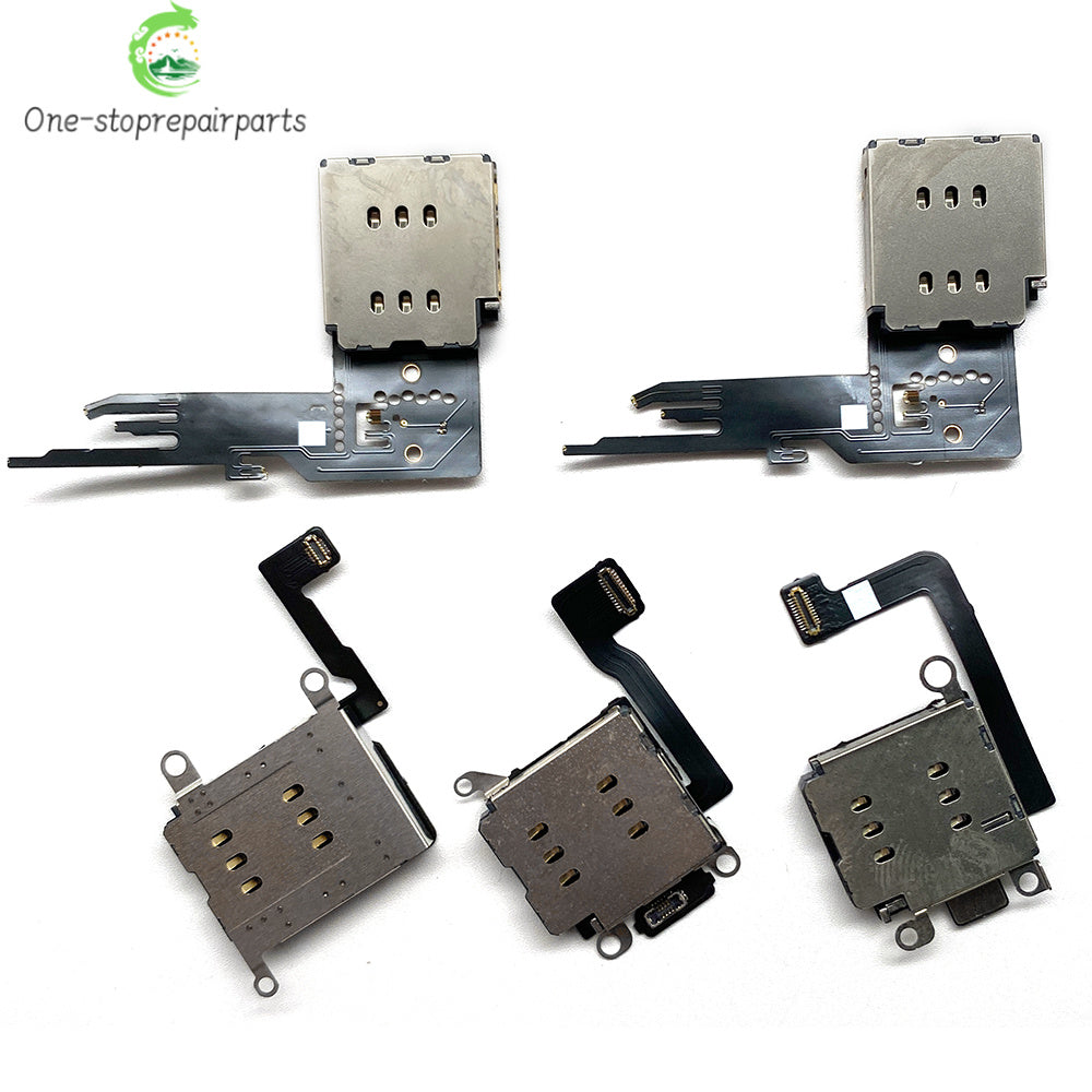 SIM Card Tray Socket Slot Adapter Connector Reader Flex Cable Dual SIM Card For iPhone 11 12 13 14 15 Pro Max Plus Mini iPhone phone repair parts