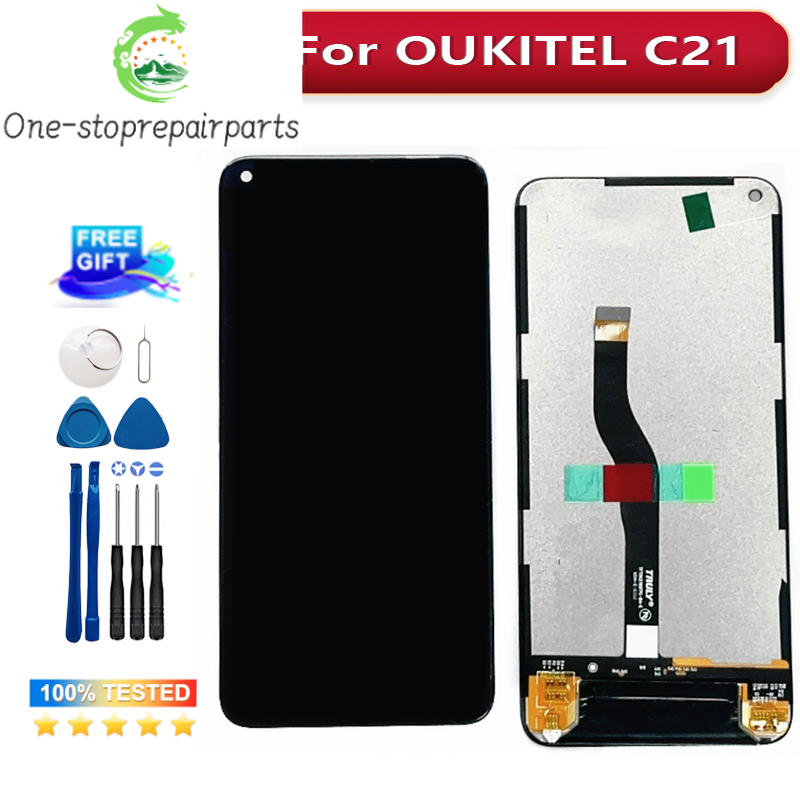New Original For Oukitel C21 LCD Display + Touch Screen Digitizer Glass Panel Assembly For C21 Replacement+Tools Other brand Phone repair parts