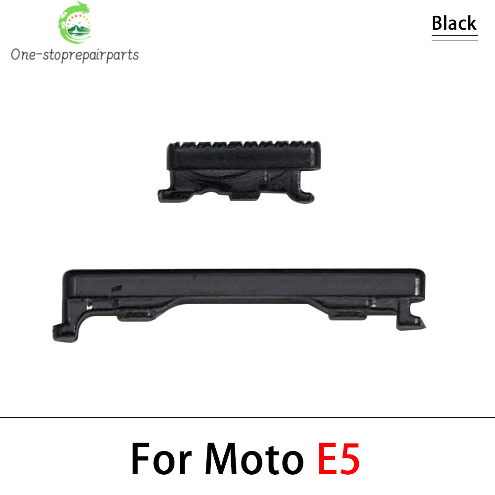 10Pcs, New For Motorola Moto E5 E6 E6s Plus E7 Power SIde Volume Button + Power ON / OFF Buttton Key Set Replacement Parts Motorola phone repair parts