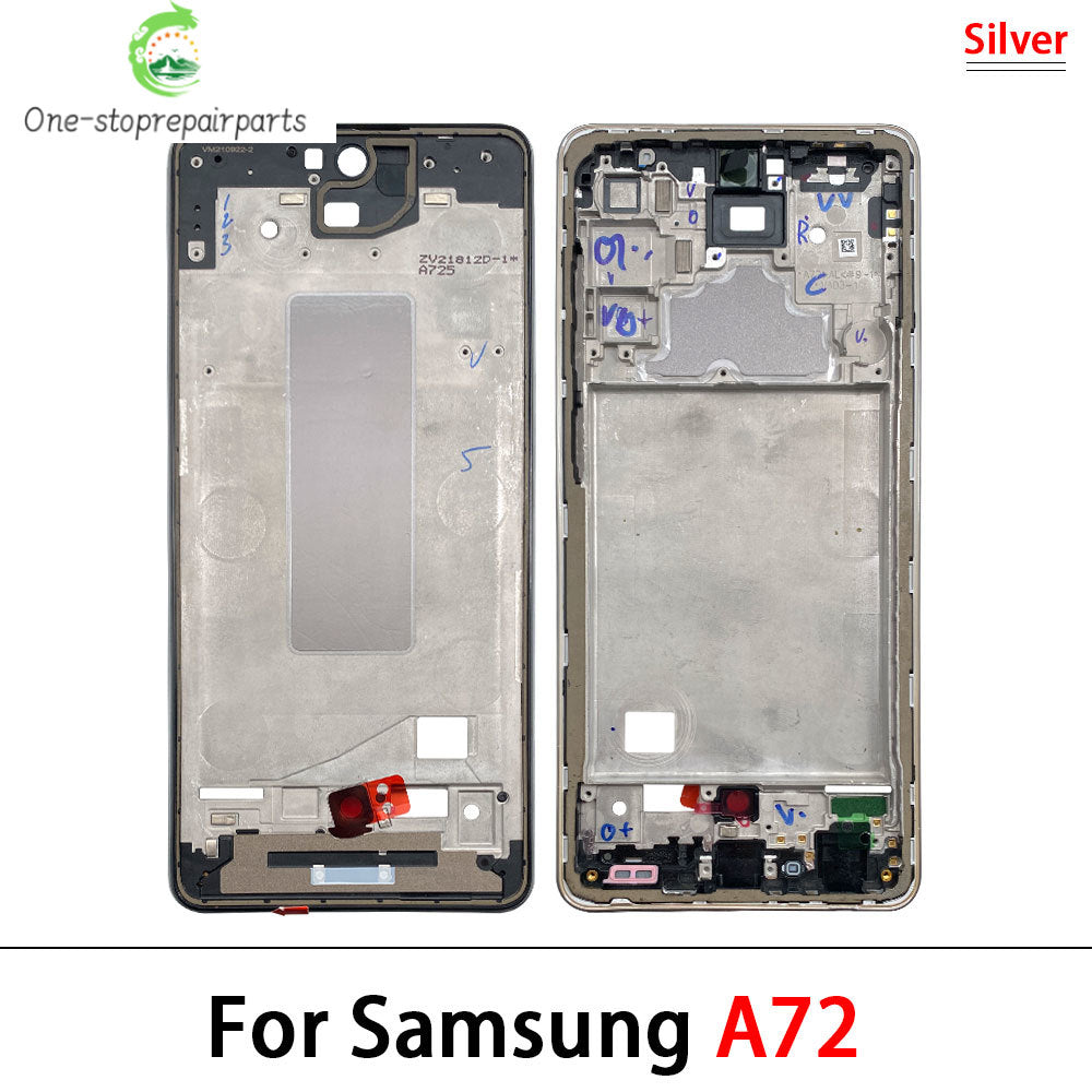 New Front Housing LCD Display Frame For Samsung A02 A02s A12 A22 A32 A52 A52s A72 4G 5G Housing Middle Frame Bezel Plate Cover Samsung phone repair parts