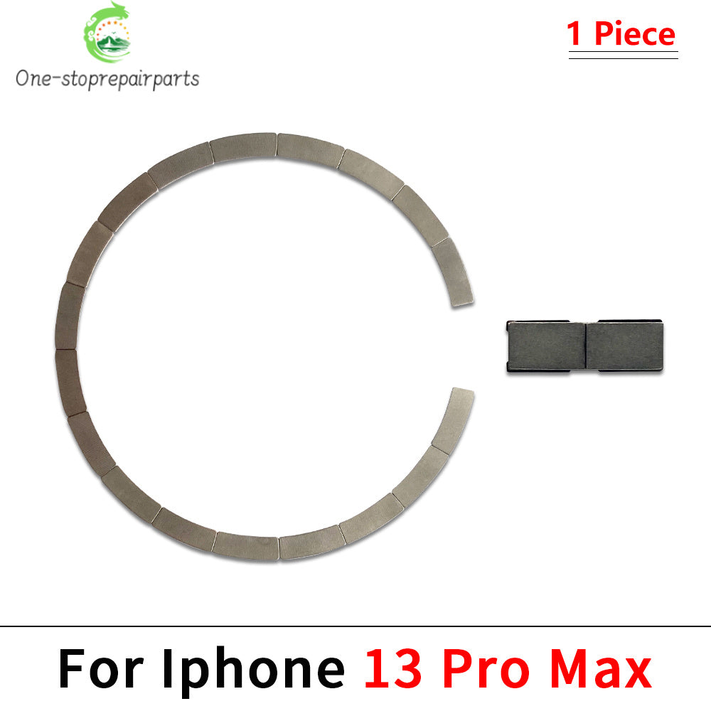 2Pcs, New Magnetic Metal Ring For iPhone 12 13 14 Pro Max Mini Plus Back Housing Glass Wireless Charging Magnet Repair iPhone phone repair parts