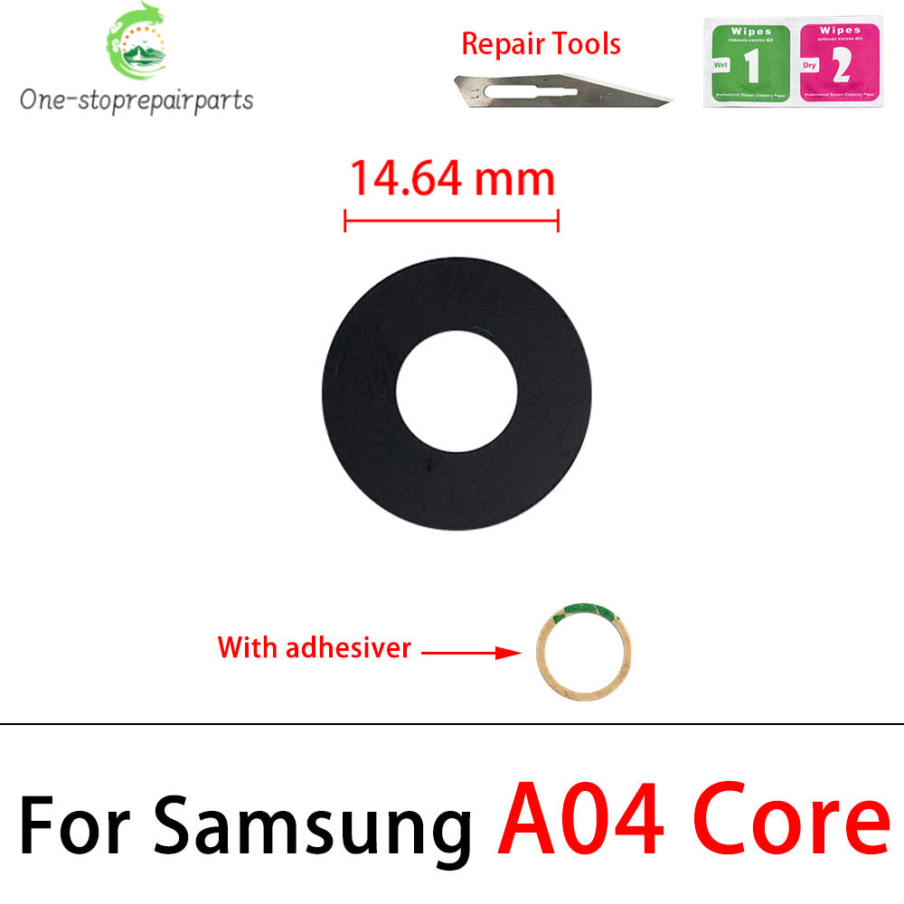 10Pcs/Lot Back Rear Camera Glass Lens For Samsung  A03 A03s A04 Core A04s A04E A14 A24 A34 A54 A13 A23 4G 5G With Adhesive Samsung phone repair parts