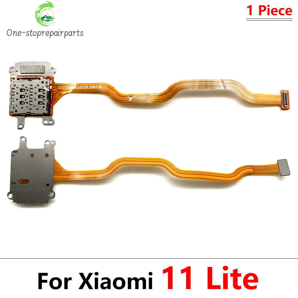 For Xiaomi Mi 11 Mi11 Lite M2101k9ag SIM Card Holder Tray Slot Reader Socket Flex Cable  Xiaomi  Xiao mi phone repair parts