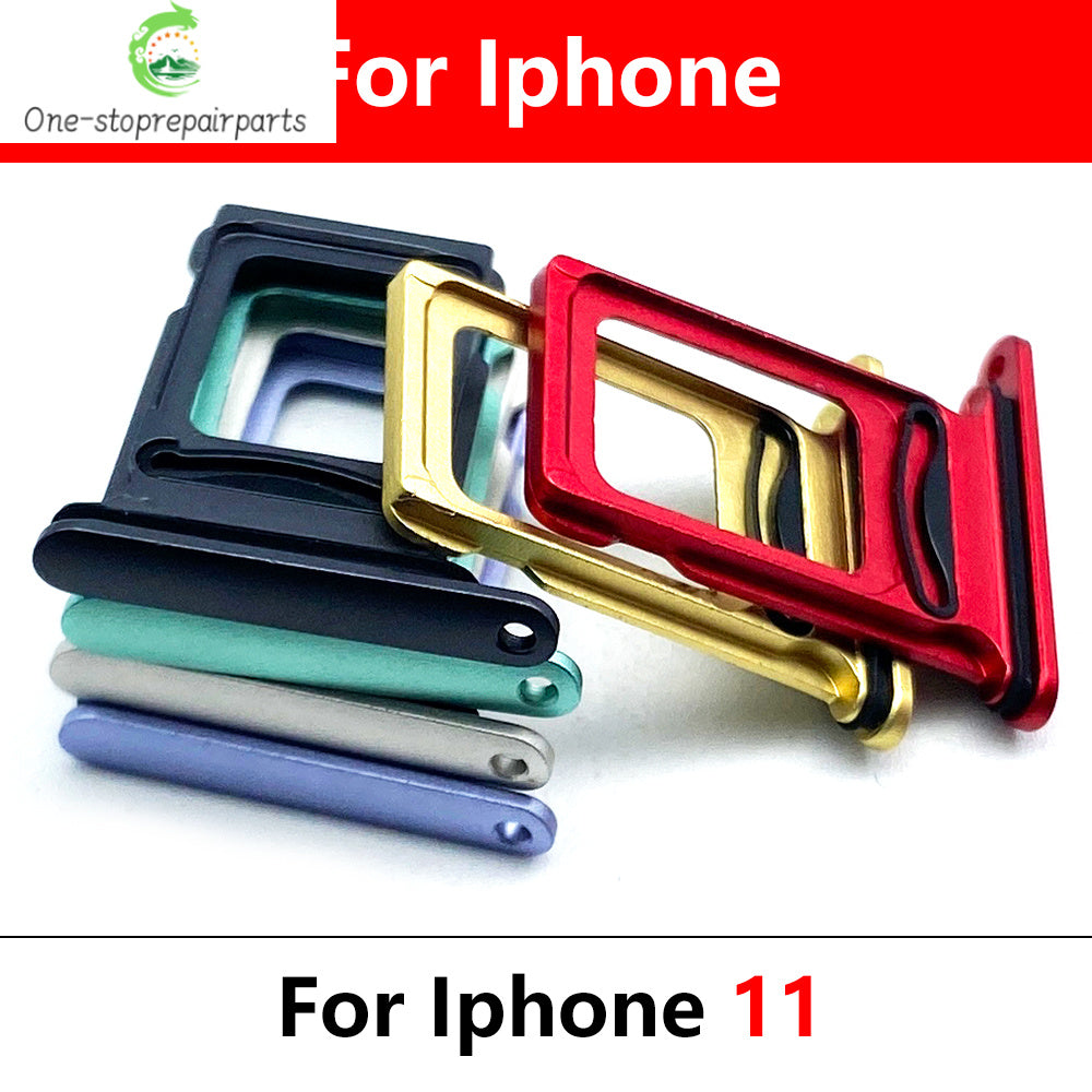 New For iPhone 11 Pro 11Pro Max Dual SIM Card Tray Slot Holder Adapter Accessories iPhone phone repair parts