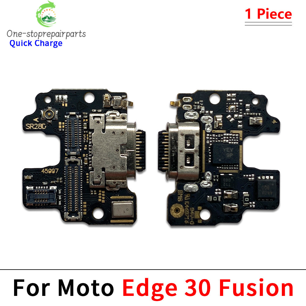 10Pcs, USB Charge Port Dock Connector Charging Board Flex Cable For Moto Edge 20 Lite S 40 30 50 Neo Fusion Ultra Plus Pro 2021 Motorola phone repair parts