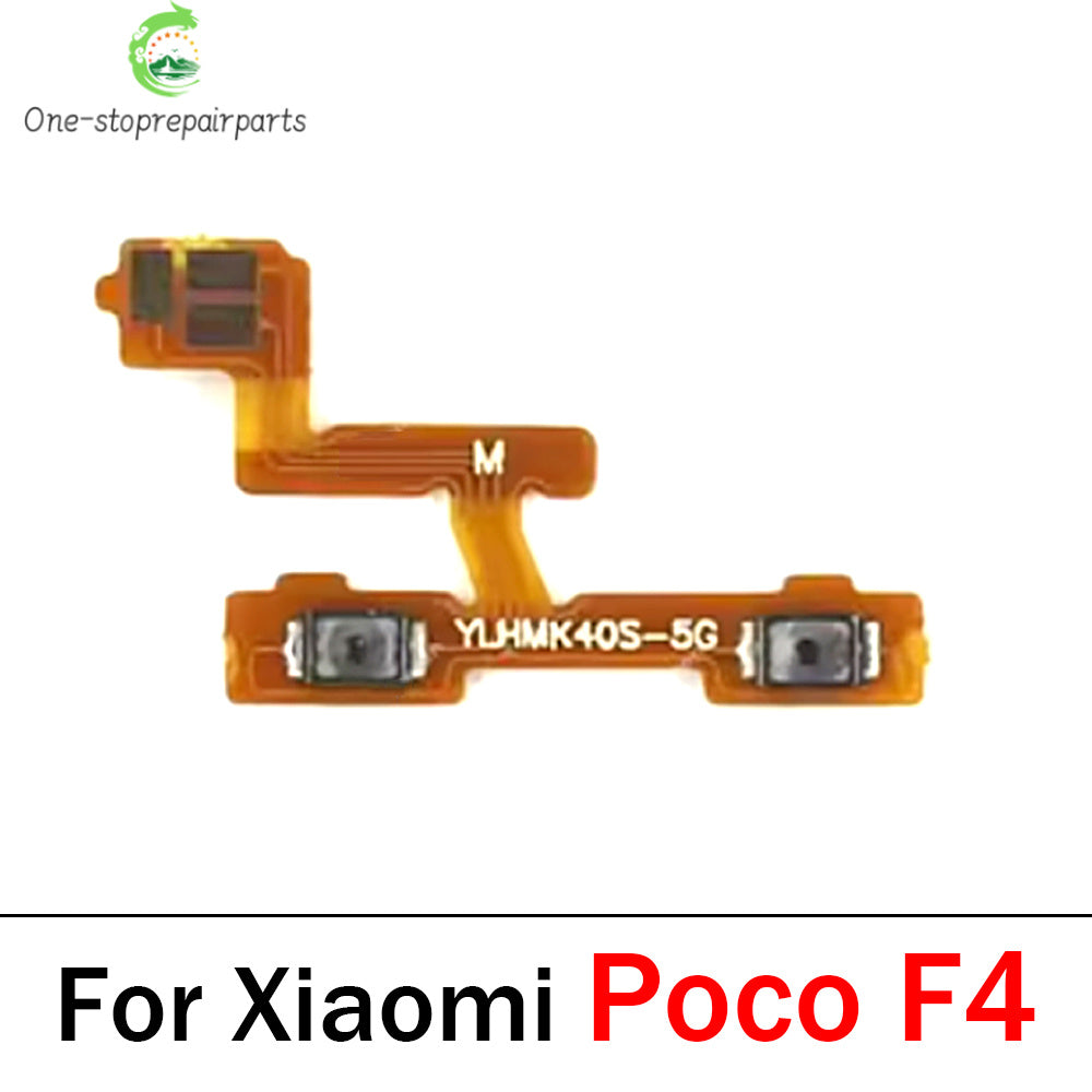 10Pcs, Power On Off Volume Side Button Key Flex Cable For Xiaomi Poco F4 F5 M3 M4 X3 X4 X5 X6 Pro 4G 5G GT Xiaomi  Xiao mi phone repair parts