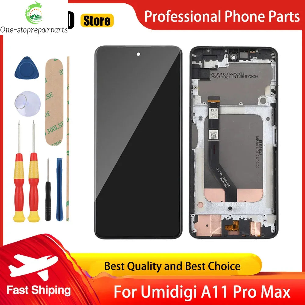 100% Original LCD Display Touch Screen 6.8 Inch Digitizer Frame For UMIDIGI A11 PRO MAX Assembly Digitizer Other Brand Phone repair parts