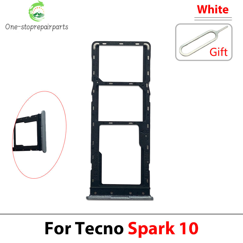 SIM Card Tray Slot Holder Adapter Accessories For Tecno Spark 10 10C 20 20C 30C Pro / For Infinix Zero 30 4G 5G  infinix phone repair parts